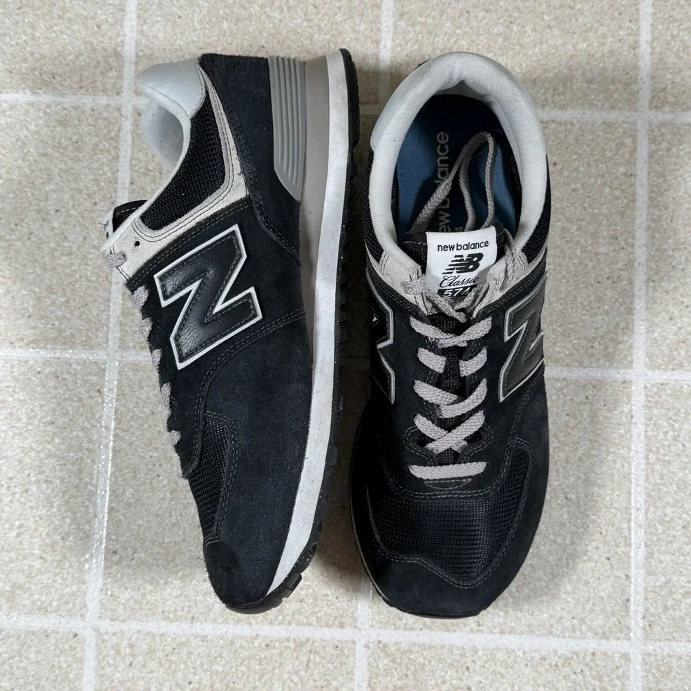 New Balance Classic ML574EVB Men's Athletic Running Shoes Size 10.5 2E Blue - Picture 4 of 16